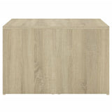 NNEVL 3 Piece Nesting Coffee Table Set Sonoma Oak 60x60x38 cm