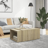 NNEVL 3 Piece Nesting Coffee Table Set Sonoma Oak 60x60x38 cm