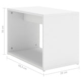 NNEVL 3 Piece Nesting Coffee Table Set White & Sonoma Oak 60x60x38 cm