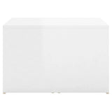 NNEVL 3 Piece Nesting Coffee Table Set High Gloss White 60x60x38 cm