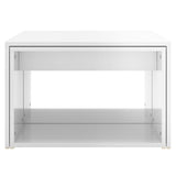 NNEVL 3 Piece Nesting Coffee Table Set High Gloss White 60x60x38 cm