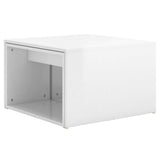 NNEVL 3 Piece Nesting Coffee Table Set High Gloss White 60x60x38 cm