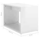 NNEVL 3 Piece Nesting Coffee Table Set High Gloss White 60x60x38 cm