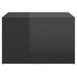 NNEVL 3 Piece Nesting Coffee Table Set High Gloss Black 60x60x38 cm