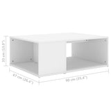 NNEVL Coffee Table White 90x67x33 cm Chipboard