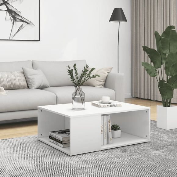 NNEVL Coffee Table White 90x67x33 cm Chipboard