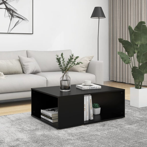 NNEVL Coffee Table Black 90x67x33 cm Chipboard