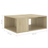 NNEVL Coffee Table Sonoma Oak 90x67x33 cm Chipboard