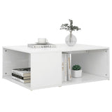 NNEVL Coffee Table High Gloss White 90x67x33 cm Chipboard