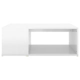NNEVL Coffee Table High Gloss White 90x67x33 cm Chipboard