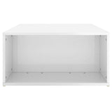 NNEVL Coffee Table High Gloss White 90x67x33 cm Chipboard