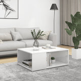 NNEVL Coffee Table High Gloss White 90x67x33 cm Chipboard