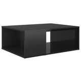 NNEVL Coffee Table High Gloss Black 90x67x33 cm Chipboard