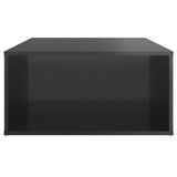 NNEVL Coffee Table High Gloss Black 90x67x33 cm Chipboard