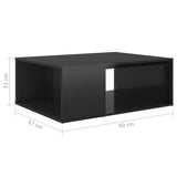 NNEVL Coffee Table High Gloss Black 90x67x33 cm Chipboard