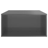 NNEVL Coffee Table High Gloss Grey 90x67x33 cm Chipboard
