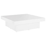 NNEVL Coffee Table White 90x90x28 cm Chipboard