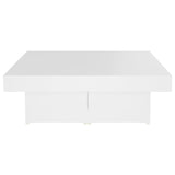 NNEVL Coffee Table White 90x90x28 cm Chipboard