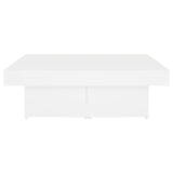 NNEVL Coffee Table White 90x90x28 cm Chipboard