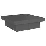 NNEVL Coffee Table Grey 90x90x28 cm Chipboard