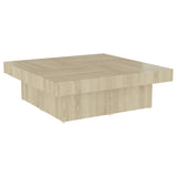 NNEVL Coffee Table Sonoma Oak 90x90x28 cm Chipboard