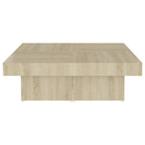 NNEVL Coffee Table Sonoma Oak 90x90x28 cm Chipboard
