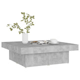 NNEVL Coffee Table Concrete Grey 90x90x28 cm Chipboard