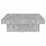 NNEVL Coffee Table Concrete Grey 90x90x28 cm Chipboard