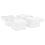 NNEVL Coffee Table High Gloss White 90x90x28 cm Chipboard