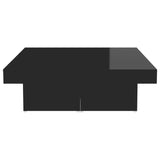 NNEVL Coffee Table High Gloss Black 90x90x28 cm Chipboard