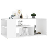NNEVL Coffee Table White 100x50x40 cm Chipboard