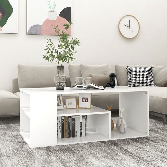 NNEVL Coffee Table White 100x50x40 cm Chipboard