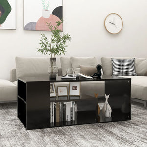 NNEVL Coffee Table Black 100x50x40 cm Chipboard