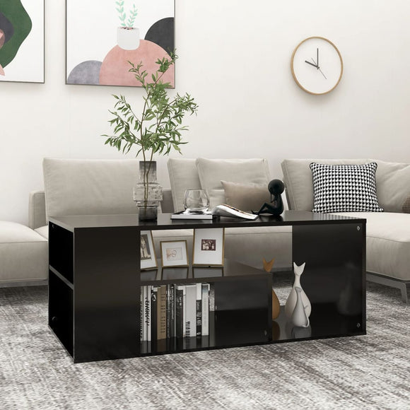 NNEVL Coffee Table Black 100x50x40 cm Chipboard