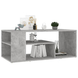 NNEVL Coffee Table Concrete Grey 100x50x40 cm Chipboard