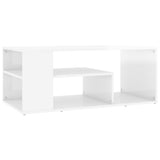 NNEVL Coffee Table High Gloss White 100x50x40 cm Chipboard