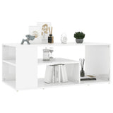 NNEVL Coffee Table High Gloss White 100x50x40 cm Chipboard