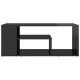 NNEVL Coffee Table High Gloss Black 100x50x40 cm Chipboard