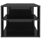 NNEVL Coffee Table High Gloss Black 100x50x40 cm Chipboard