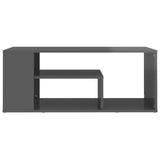 NNEVL Coffee Table High Gloss Grey 100x50x40 cm Chipboard