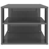 NNEVL Coffee Table High Gloss Grey 100x50x40 cm Chipboard