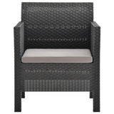 NNEVL Garden Chairs with Cushions 2 pcs PP Rattan Anthracite