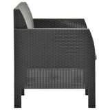 NNEVL 2 Piece Garden Lounge Set with Cushions PP Rattan Anthracite