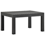 NNEVL 4 Piece Garden Lounge Set with Cushions PP Rattan Anthracite