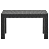 NNEVL 4 Piece Garden Lounge Set with Cushions PP Rattan Anthracite