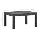 NNEVL 3 Piece Garden Lounge Set with Cushions PP Rattan Anthracite