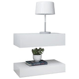 NNEVL LED Bedside Cabinets 2 pcs White 60x35 cm Chipboard