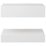 NNEVL LED Bedside Cabinets 2 pcs White 60x35 cm Chipboard