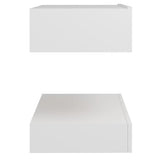 NNEVL LED Bedside Cabinets 2 pcs White 60x35 cm Chipboard