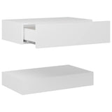 NNEVL LED Bedside Cabinets 2 pcs White 60x35 cm Chipboard